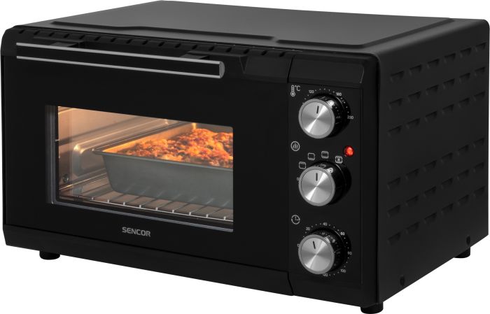 Печь электрическая Sencor SEO, 20л, 1650Вт, механич., гриль, конвенция, черная