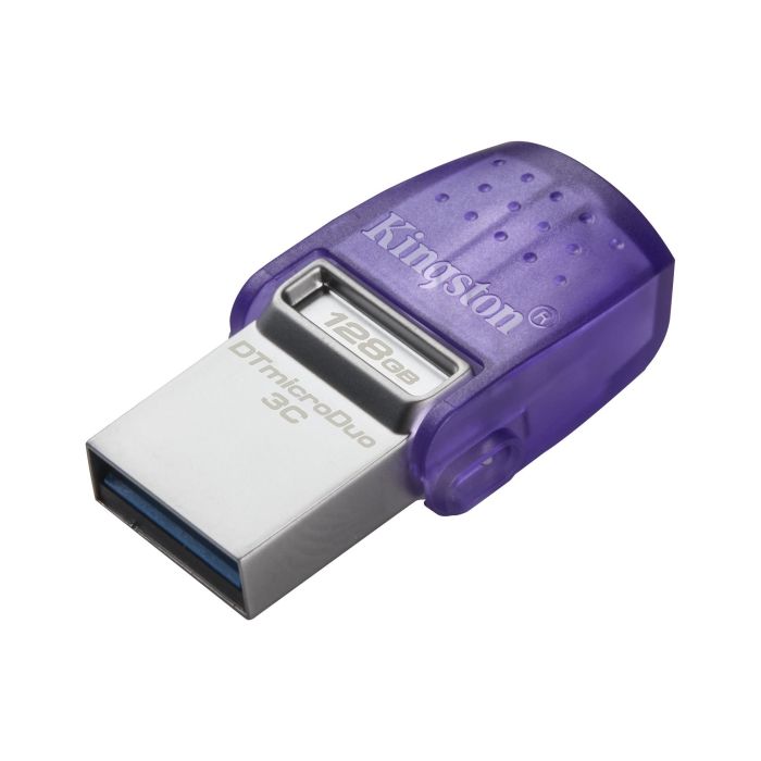 Накопитель Kingston  128GB USB 3.2 Type-A Gen1 + Type-C DT microDuo 3C R200MB/s
