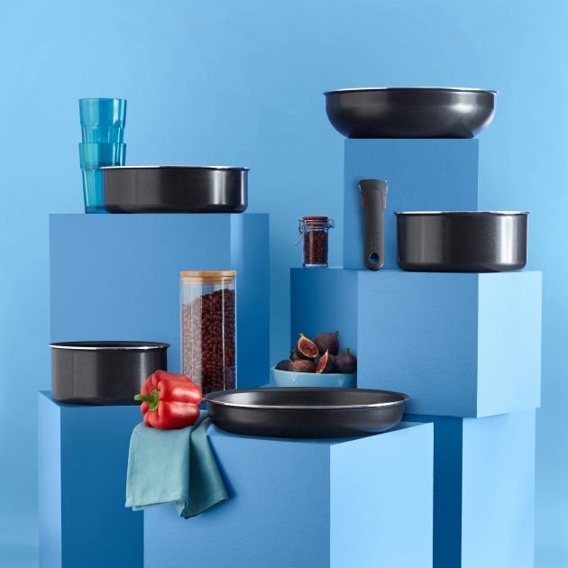 Набор посуды Tefal Ingenio Easy Cook & Clean, сменная ручка, 13 предметов, алюминий, бакелит, коричневый