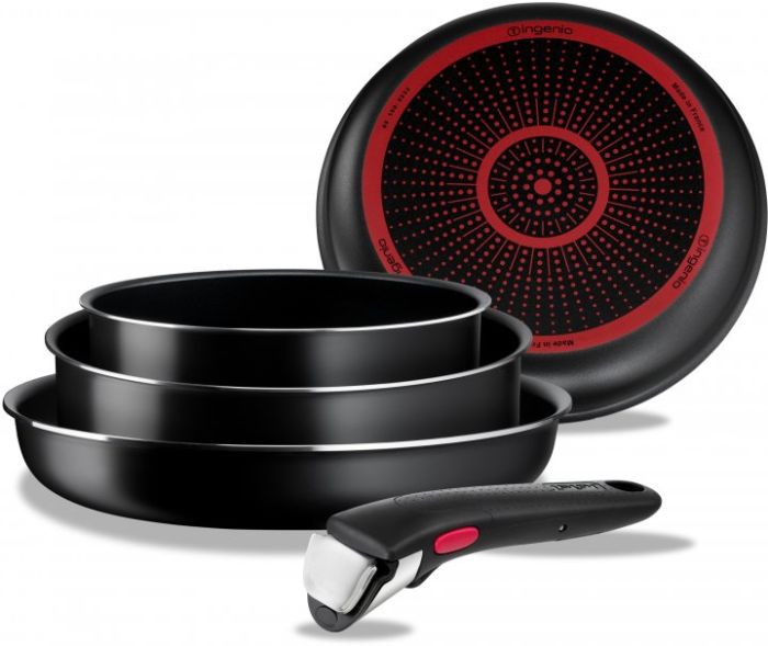 Набор посуды Tefal Ingenio Easy Cook & Clean, сменная ручка, 13 предметов, алюминий, бакелит, коричневый