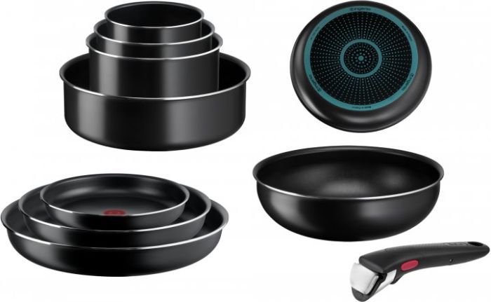 Набор посуды Tefal Ingenio Easy Cook & Clean, сменная ручка, 13 предметов, алюминий, бакелит, коричневый