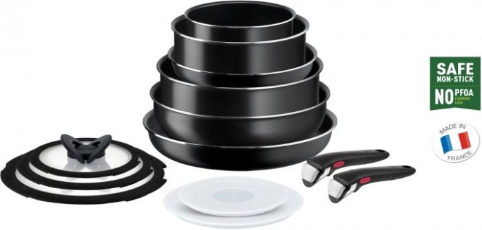 Набор посуды Tefal Ingenio Easy Cook & Clean, сменная ручка, 13 предметов, алюминий, бакелит, коричневый