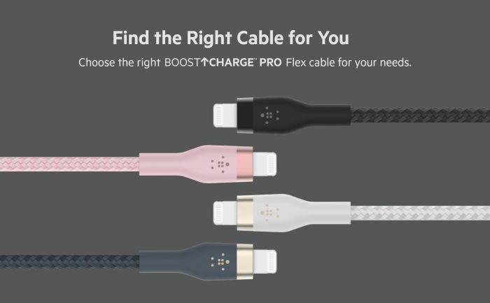 Кабель USB-A > Lightning зарядки/синхронизации Belkin, 1м, витой, силиконовый, с ремешком на магните, черный