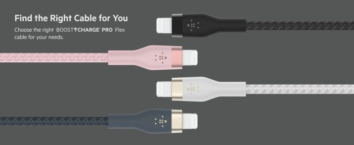 Кабель USB-A > Lightning зарядки/синхронизации Belkin, 1м, витой, силиконовый, с ремешком на магните, черный