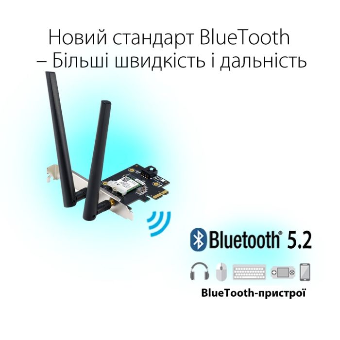 WiFi-адаптер ASUS PCE-AX1800 AX1800, PCI-Express x1, BT5.2