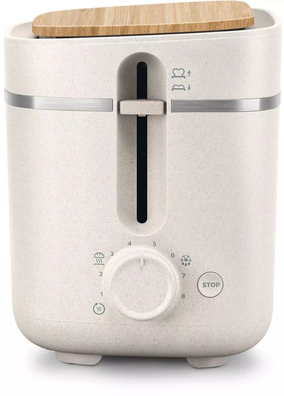 Тостер Philips Series Eco Conscious Edition 830Вт, крышка от пыли, пластик, белый