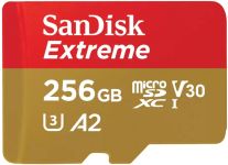 Карта пам'яті SanDisk microSD  256GB C10 UHS-I U3 A2 V30 R190/W130MB/s Extreme