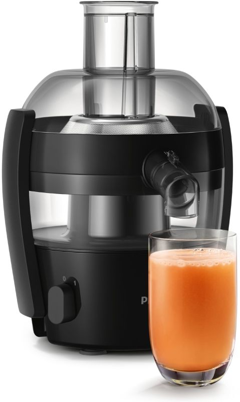 Соковыжималка Philips Viva Collection центробежная 500Вт, чаша-0.5л, жмых-1л, пластик, черный