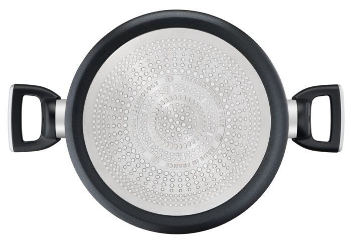 Каструля з кришкою Tefal Unlimited, 24см, 5.3л, алюміній, бакеліт, скло, чорний
