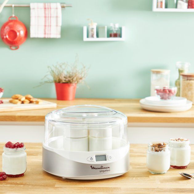 Йогуртница Moulinex Yogurteo 15Вт, стаканов-7х0.16л (стекло), пластик, белый