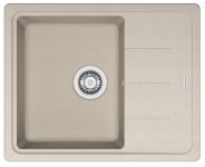 Мийка кухонна Franke Basis, фраграніт, прямокутник, з крилом, 620х500х200мм, чаша - 1, накладна, BFG 611-62, сахара
