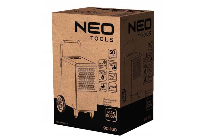 Осушувач повітря промисловий Neo Tools 50л/добу 180м кв 300м куб/год 750Вт LCD дисплей ел.керування таймер IP22