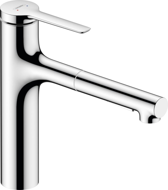 Смеситель для кухни Hansgrohe Zesis M33, дл.излива - 231мм, вытяжной, 1 рычаг, KM160, хром