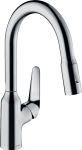 Змішувач для кухні Hansgrohe Focus M42, довж.виливу - 224мм, витяжний, 1важіль, KM180, хром