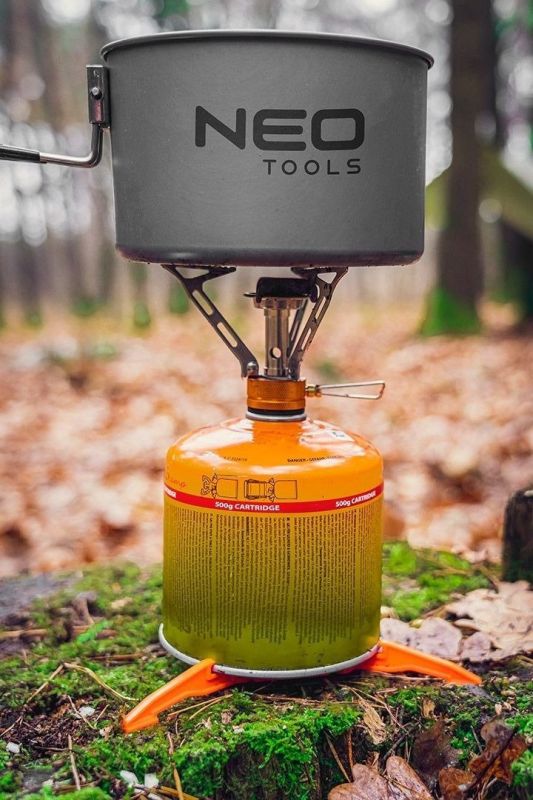 Набір туристичного посуду Neo Tools, 3в1, чайник,каструля,сковорода, складані ручки, сертифікат LFGB, 0.616кг