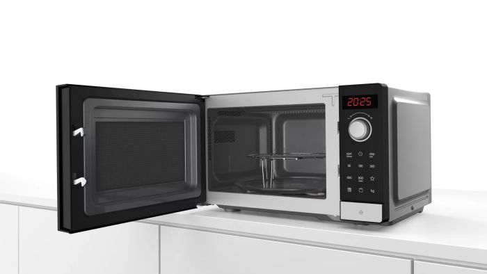 Мікрохвильова піч Bosch, 20л, електр. керув., 800Вт, гриль, дисплей, чорний