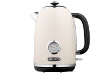 Електрочайник Ardesto Vintage Dream 1.8л, Strix, метал, бежевий глянцевий