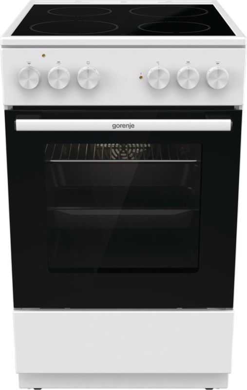 Плита Gorenje электрическая стеклокерамическая, 62л, конвекция, 50x60см, белый