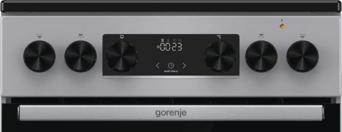 Плита Gorenje електрична склокерамічна, 70л, 50x60см, дисплей, програматор, сірий