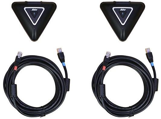 Микрофонная пара дополнительная AVer с 5 м кабелем для систем VC550/ FONE540/ VC520 Pro 3, 2 х Omni-mic, радиус действия 3 м, RJ45, черный