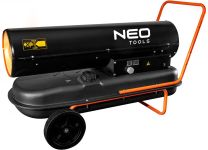 Тепловая пушка дизель/керосин Neo Tools, прямого нагрева, 50кВт, 720м кв, 1100м куб/ч, колеса, IPX4, чёрный