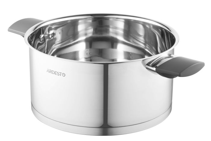 Кастрюля со стеклянной крышкой Ardesto Gemini Trento, 3.9л, нержавеющая сталь, бакелит
