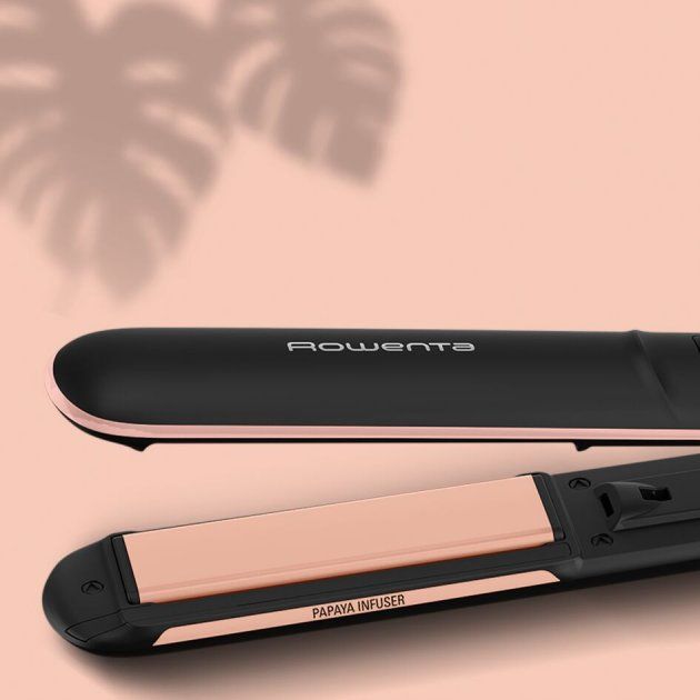 Випрямляч Rowenta Express Shine Papaya, >240Вт, темп.режимів-8, 140-210С, дисплей, кераміка, чорний
