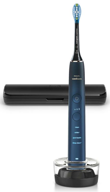 Щетка зубная электр. Philips Sonicare DiamondClean 9000 Series, 62т. колеб/мин, насадок-1, футляр, Bluetooth, черный