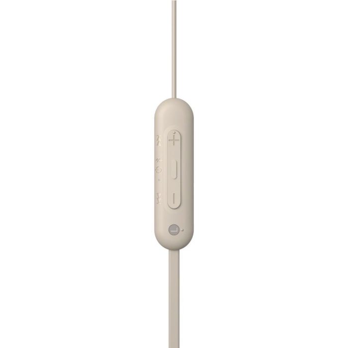 Навушники In-ear Sony WI-C100 BT 5.0, IPX4, SBC, AAC, Wireless, Mic, Бежевий