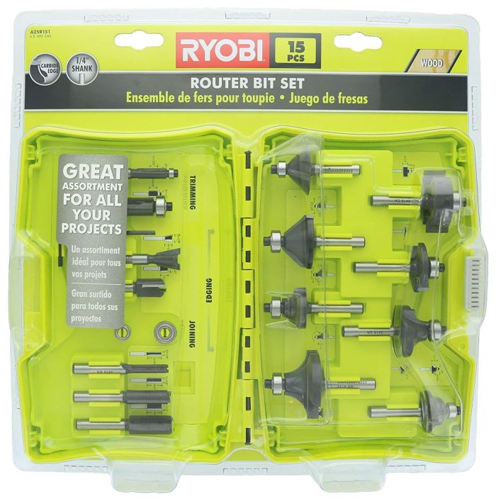 Набір фрез по дереву Ryobi RAKRBS15 6мм, 15шт