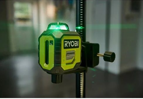 Нивелир лазерный Ryobi RB360GLL до 25м 360° зеленый луч 0.5кг