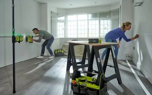 Нивелир лазерный Ryobi RB360GLL до 25м 360° зеленый луч 0.5кг