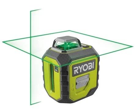 Нивелир лазерный Ryobi RB360GLL до 25м 360° зеленый луч 0.5кг