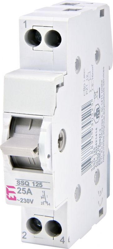 Переключатель нагрузки ETI SSQ 125 "1-0-2", 1p 25A