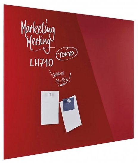 Доска магнитно-маркерная 1200x900 красная Magnetoplan Glassboard-Red UA