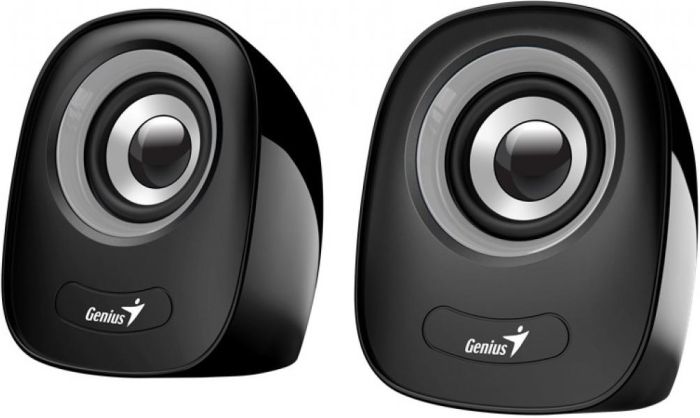 Акустична система Genius SP-Q160, 2.0, USB-А, mini-jack, сірий