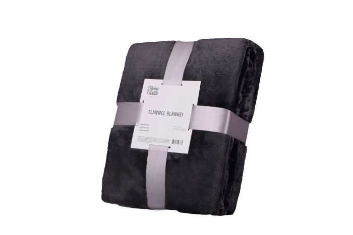 Плед Ardesto Flannel, 160х200см, 100% полиэстер, темно-серый
