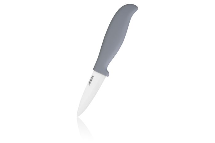 Ніж керамічний для овочів Ardesto Fresh, 7.5см, кераміка, пластик, сірий