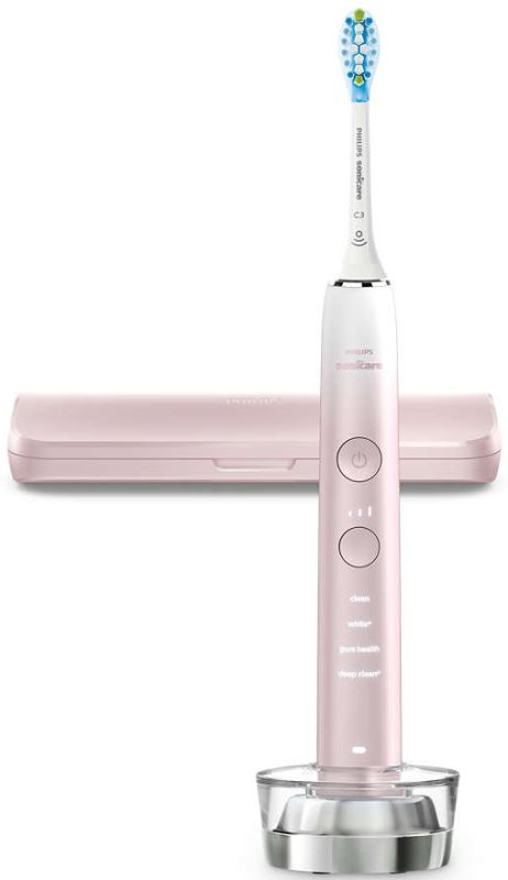 Щетка зубная электр. Philips Sonicare DiamondClean Prestige 9900, 62т. колеб/мин, насадок-1, SenseIQ, зарядный чехол, розовый