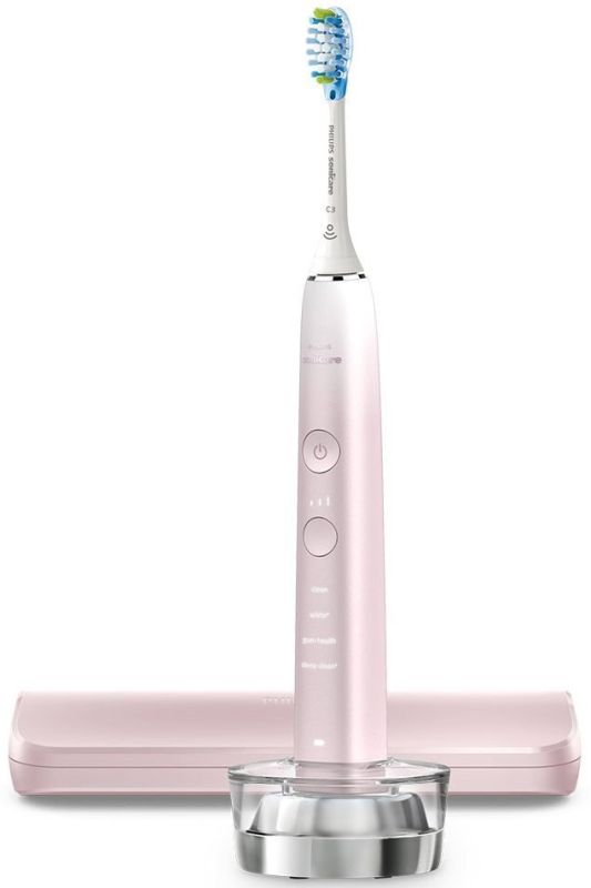 Щетка зубная электр. Philips Sonicare DiamondClean Prestige 9900, 62т. колеб/мин, насадок-1, SenseIQ, зарядный чехол, розовый