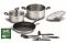 Набор посуды Tefal Daily Cook, 11 предметов, нержавеющая сталь, бакелит, стекло