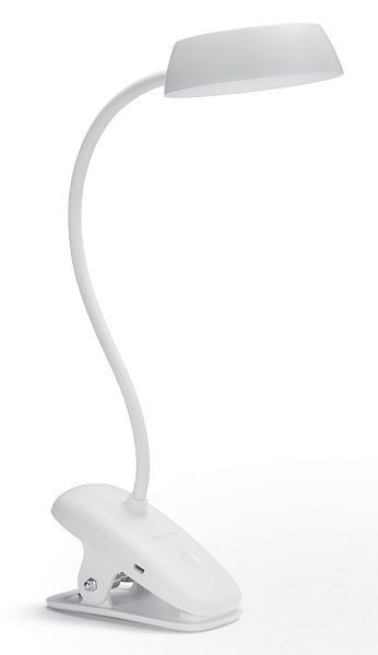 Лампа настольная с аккумулятором Philips Donutclip 3Вт 4000K 1200мАг USB-A белый