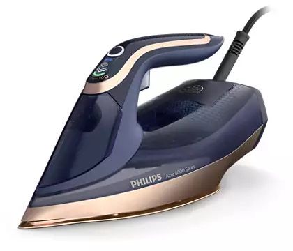 Утюг Philips Azur 8000 Series, 3000Вт, 350мл, паровой удар -260гр, постоянный пар - 85гр, нерж. сталь, темно синий