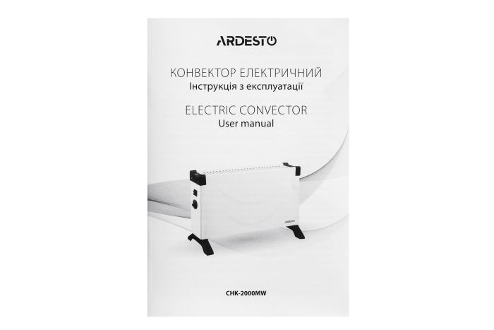 Конвектор ARDESTO, 2000Вт, мех. упр-ние, открытый нагрев. элемент, белый