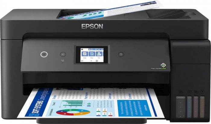 МФУ ink color A3 Epson EcoTank L14150 38_24 ppm Fax ADF Duplex USB Ethernet Wi-Fi 4 inks Black Pigment