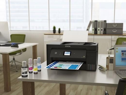 МФУ ink color A3 Epson EcoTank L14150 38_24 ppm Fax ADF Duplex USB Ethernet Wi-Fi 4 inks Black Pigment