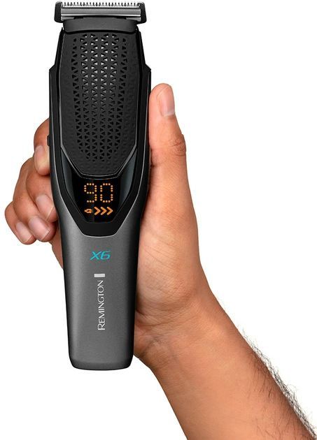 Машинка для стрижки Remington Power X Series X6, мережа+акум., насадок-4, сталь, чорно-сірий