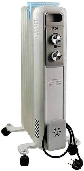 Масляный радиатор RM Electric, 15м2, 1500Вт, мех. упр-ние, 7 секций, увлажнитель, белый