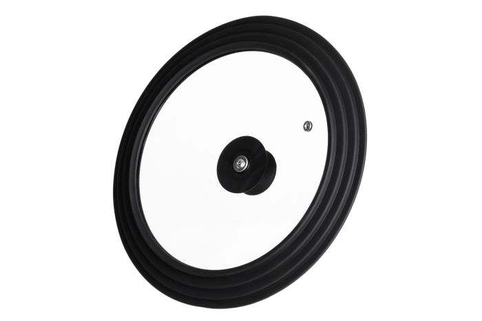 Кришка універсальна Ardesto Black Mars, Smart, 20х22х24см, термостійке скло, силікон