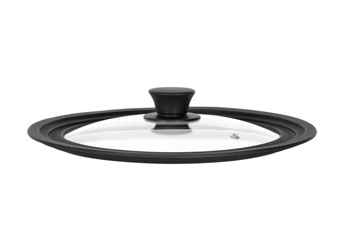 Кришка універсальна Ardesto Black Mars, Smart, 24х26х28см, термостійке скло, силікон